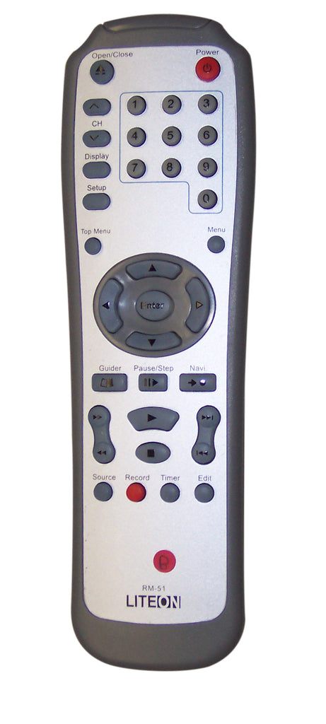 Liteon LVW-5001, 5005, 5005XS, 5006, 5104, Remote Control, model RM-51