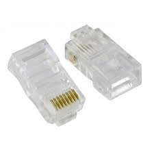 Cybertech Cat6, Cat5e RJ-45 8P8C Ethernet Modular Crimp Connectors Plugs Pack of 100