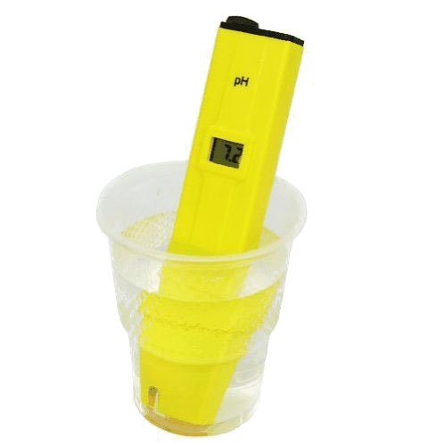 CyberTech PHTester PH-107 Digital pH Meter Tester, With 1 Pack of Calibration Solution Mixture Included.