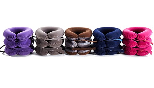 Cervical Neck Traction Stretcher Device for Neck & Shoulder Pain by AcuTech - #1 Doctors Recommended Best Relief for Chronical Neck & head Pain–Improved Therapeutic Inflatable Cervical Traction Pillow