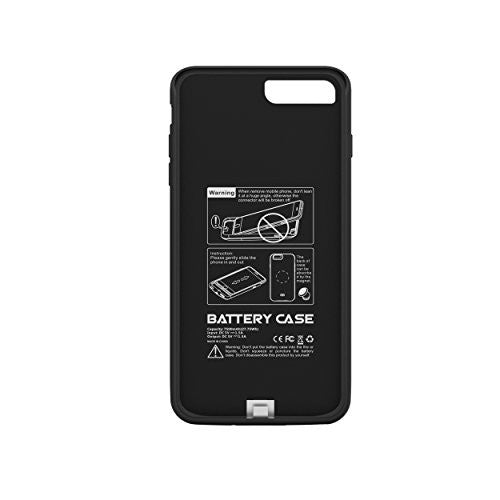 iPhone 7 Plus 7500 mAh CyberTech iPhone Slim Charging Case High Capacity External Battery Case for iPhone (Build-in Magnetic Works with Magnetic Car Phone Mount Holder) (iPhone 7P Black)