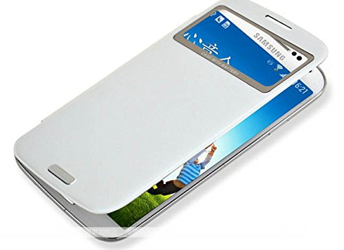 Samsung S4 Battery Bank Cover + Flip Case (White)