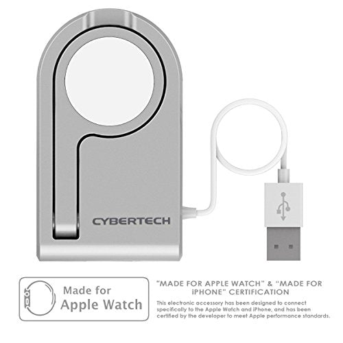 [MFI Certified] Protable Magnetic Charging Dock for All Apple Watch Models with Foldable Design to Enable Nightstand Mode, 3ft Long USB Cable