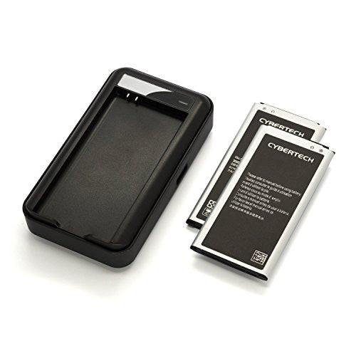 Galaxy S5 Battery Combo, 2X High Capacity Replacement Battery with Wall Charger for Samsung i9600