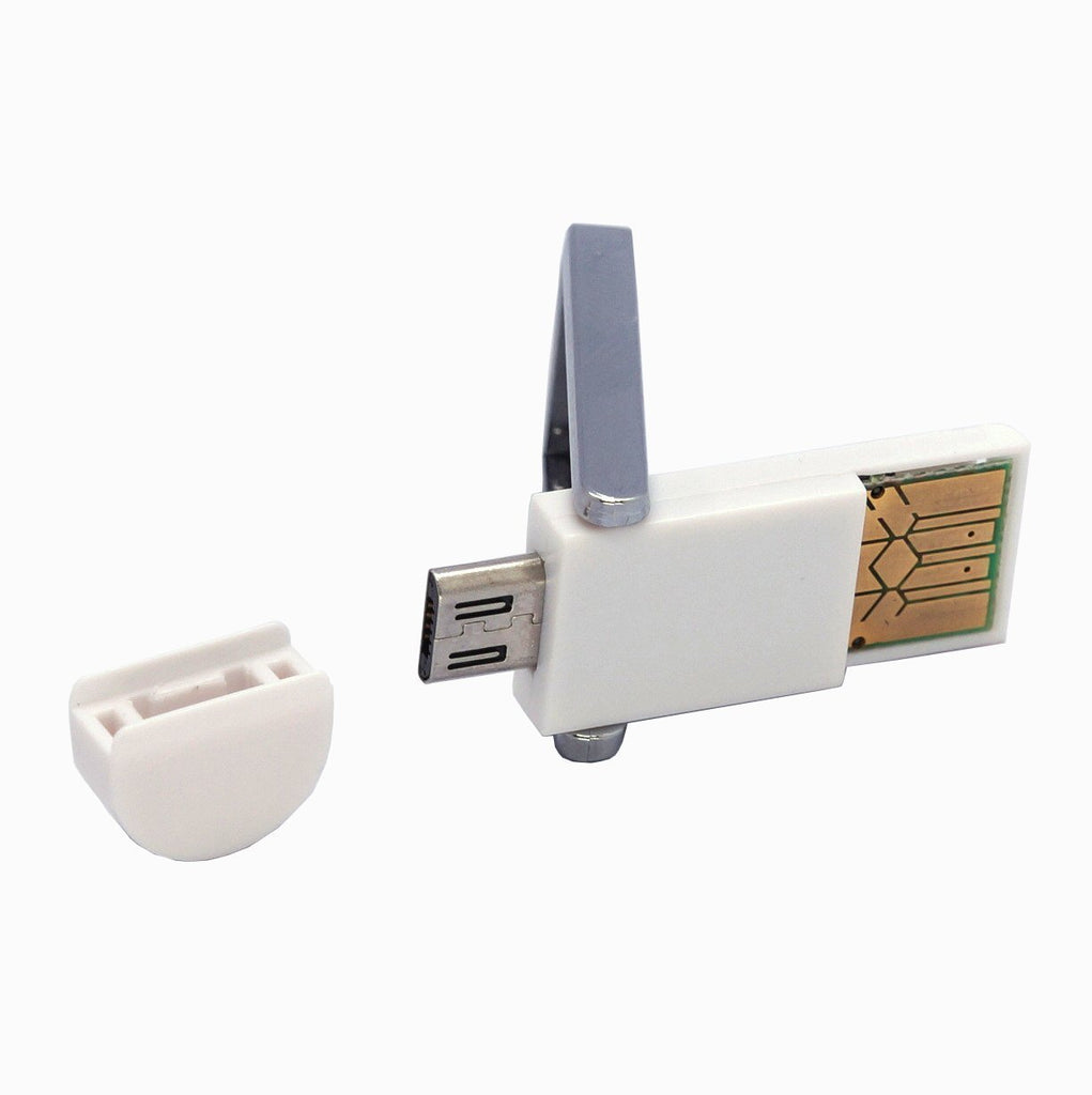 CyberTech OTG USB Flash Drive External Storage for Samsung S3, S4, Note 2, 3 (Silver)