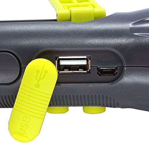 CyberTech All-in-1 Emergency Flashlight,LED Flashlight, SOS Strobe, Windshield Hammer, Window Breaker, Seatbelt Cutter,Waterproof,Compass,Rechargeable Hand Crank Flashlight and USB Cell Phone Charger