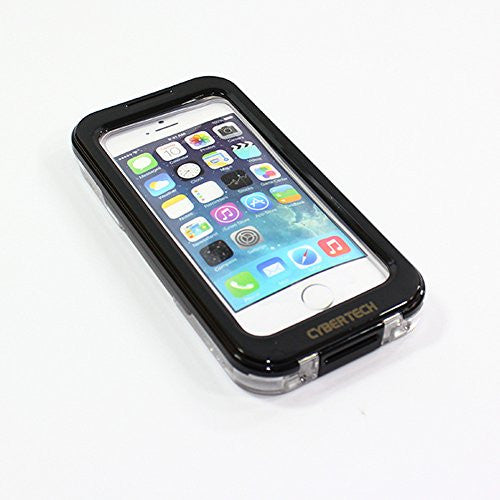 CyberTech 25ft Waterproof Shockproof Dirt Sand Snow Proof Silicon Touch Screen Full Cover Case for iPhone SE (Black)