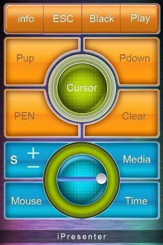 CyberTech iPresenter Wireless Presenter Remote/ Air Mouse for iPhone 4/5, Free App download, Compact Size,