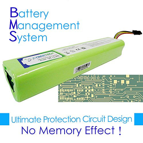 CyberTech High Capacity 7200 mAh Lithium Ion Battery for Neato Botvac Series 70e 75 80 85 and Botvac D Series D75 D80 D85 Robots, One Free Side Brush and One Free HEPA Performance Filter are included