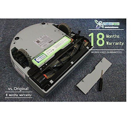 CyberTech High Capacity 7200 mAh Lithium Ion Battery for Neato Botvac Series 70e 75 80 85 and Botvac D Series D75 D80 D85 Robots, One Free Side Brush and One Free HEPA Performance Filter are included
