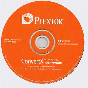 Installation Disc for Plextor PX-AV100U
