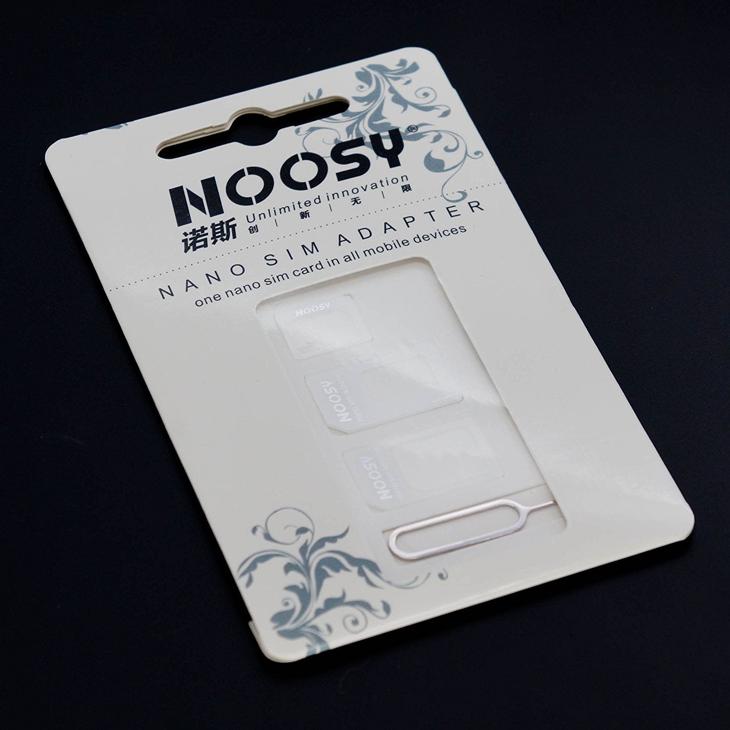 CyberTech® Newest Noosy Black 2in1 Nano Sim Card Cutter & Micro Sim Cutter for iPhone 5, iPhone 4, 4S and other Phones + Sim Card Adapters Pack