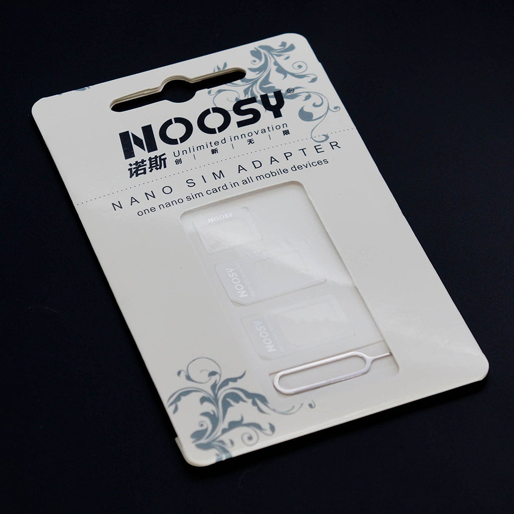 CyberTech® Newest Noosy Black 2in1 Nano Sim Card Cutter & Micro Sim Cutter for iPhone 5, iPhone 4, 4S and other Phones + Sim Card Adapters Pack