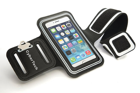 CyberTech Sport Armband Case for Samsung Galaxy S2 S3 S4 S5, iPhone 4 4S 5 5S 5C, HTC, Nokia Lumia 521 (Black)