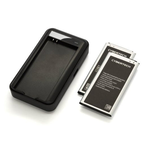 Galaxy S5 Battery Combo, 2X High Capacity Replacement Battery with Wall Charger for Samsung i9600