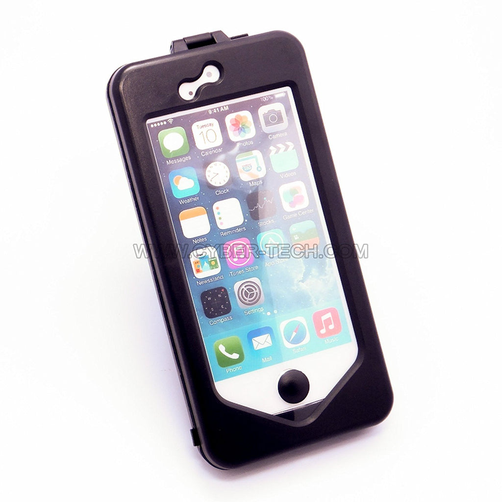 Heavy Duty Weather Proof Sport Bike Mount Holder Hard Shell Case for Apple iPhone 5 - By CyberTech