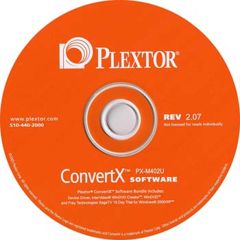Installation Disc for Plextor PX-M402U
