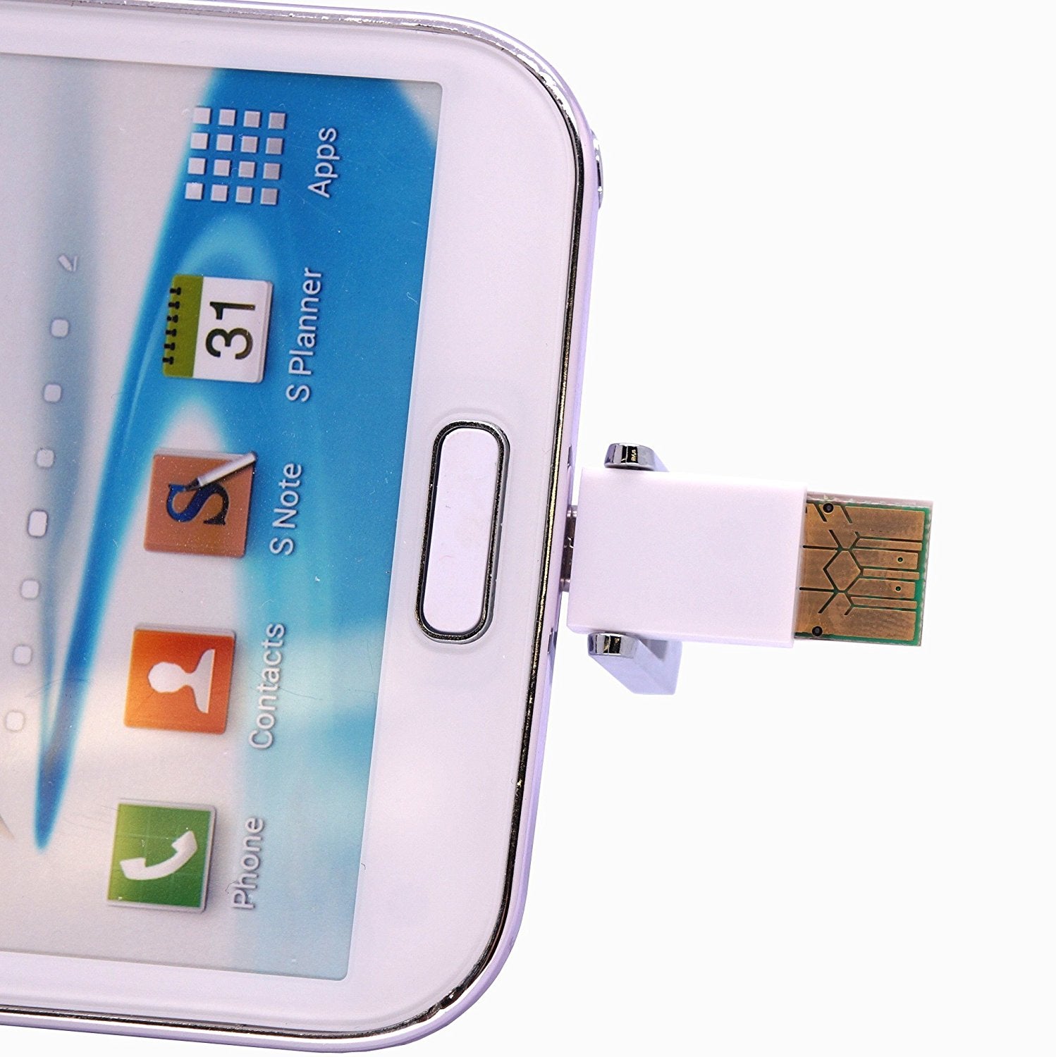 CyberTech OTG USB Flash Drive External Storage for Samsung S3, S4, Note 2, 3 (Silver)