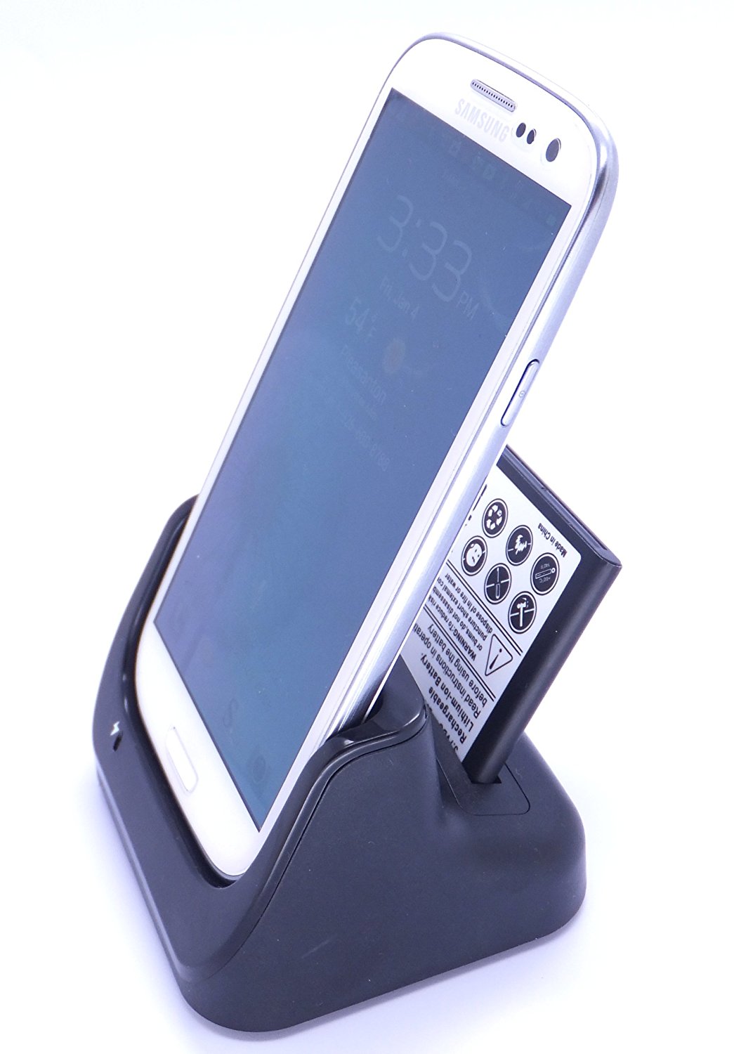 Cybertech Dual Desktop Charger Cradle Dock for Samsung Galaxy S4 with Spare Charging Slot for Samsung Galaxy S4, with BONUS Home and Car Chargers