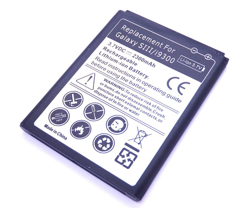 CyberTech 2300mAh For Galaxy SIII GT-I9300, Samsung Galaxy S3 T999(T-mobile)/ I747(AT&T)/ I535(Verizon)/R530(U.S. Cellular)/L710(Sprint), EB-L1G6LLU, Without NFC/Google Wallet