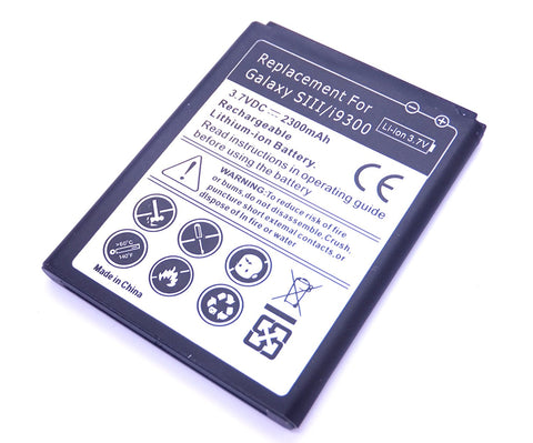 CyberTech 2300mAh For Galaxy SIII GT-I9300, Samsung Galaxy S3 T999(T-mobile)/ I747(AT&T)/ I535(Verizon)/R530(U.S. Cellular)/L710(Sprint), EB-L1G6LLU, Without NFC/Google Wallet