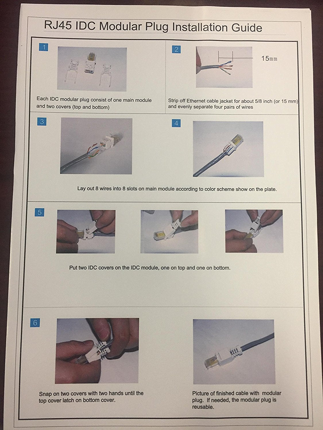 CyberTech RJ45 CAT6 Tool-less Modular Connectors Plugs