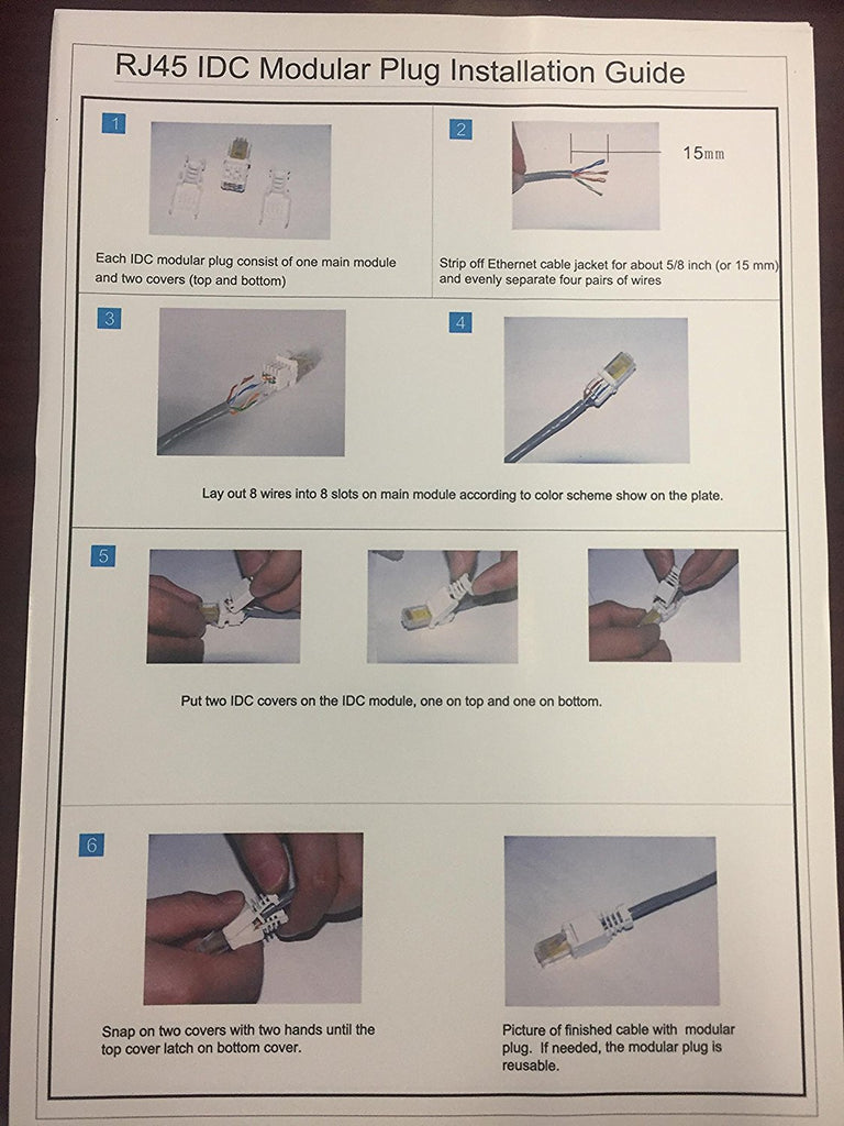 CyberTech RJ45 CAT6 Tool-less Modular Connectors Plugs