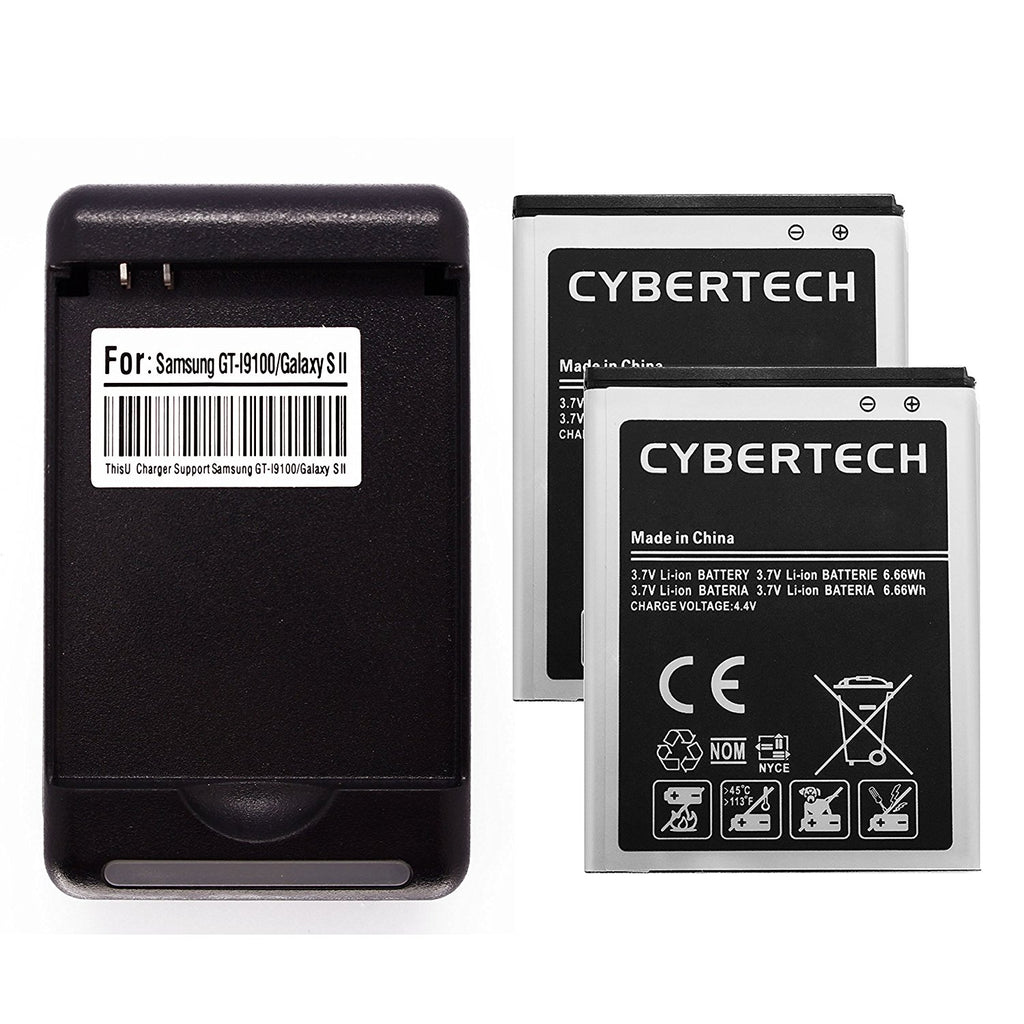 2 x 1800mAh Cybertech Batteries + Charger for Samsung Galaxy D710