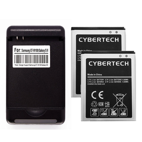 2 x 1800mAh Cybertech Batteries + Charger for Samsung Galaxy D710