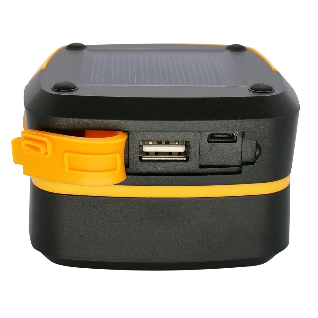 Compact Solar Charging LED Camping Lantern Flashlight For Travel, Camping Fishing - Sun Powered and USB Rechargeable, Portable Mini Collapsible Telescopic Lantern Design with Mobile Phone Charger