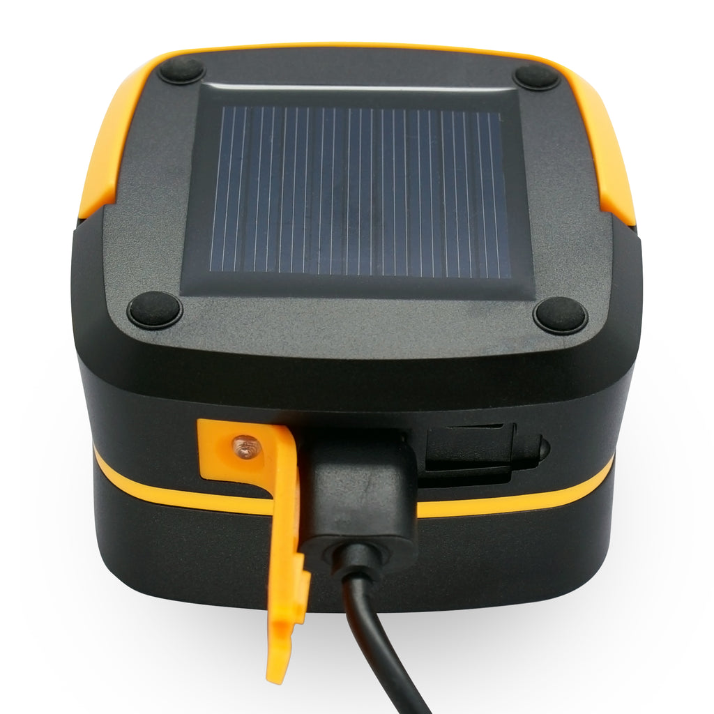 Compact Solar Charging LED Camping Lantern Flashlight For Travel, Camping Fishing - Sun Powered and USB Rechargeable, Portable Mini Collapsible Telescopic Lantern Design with Mobile Phone Charger