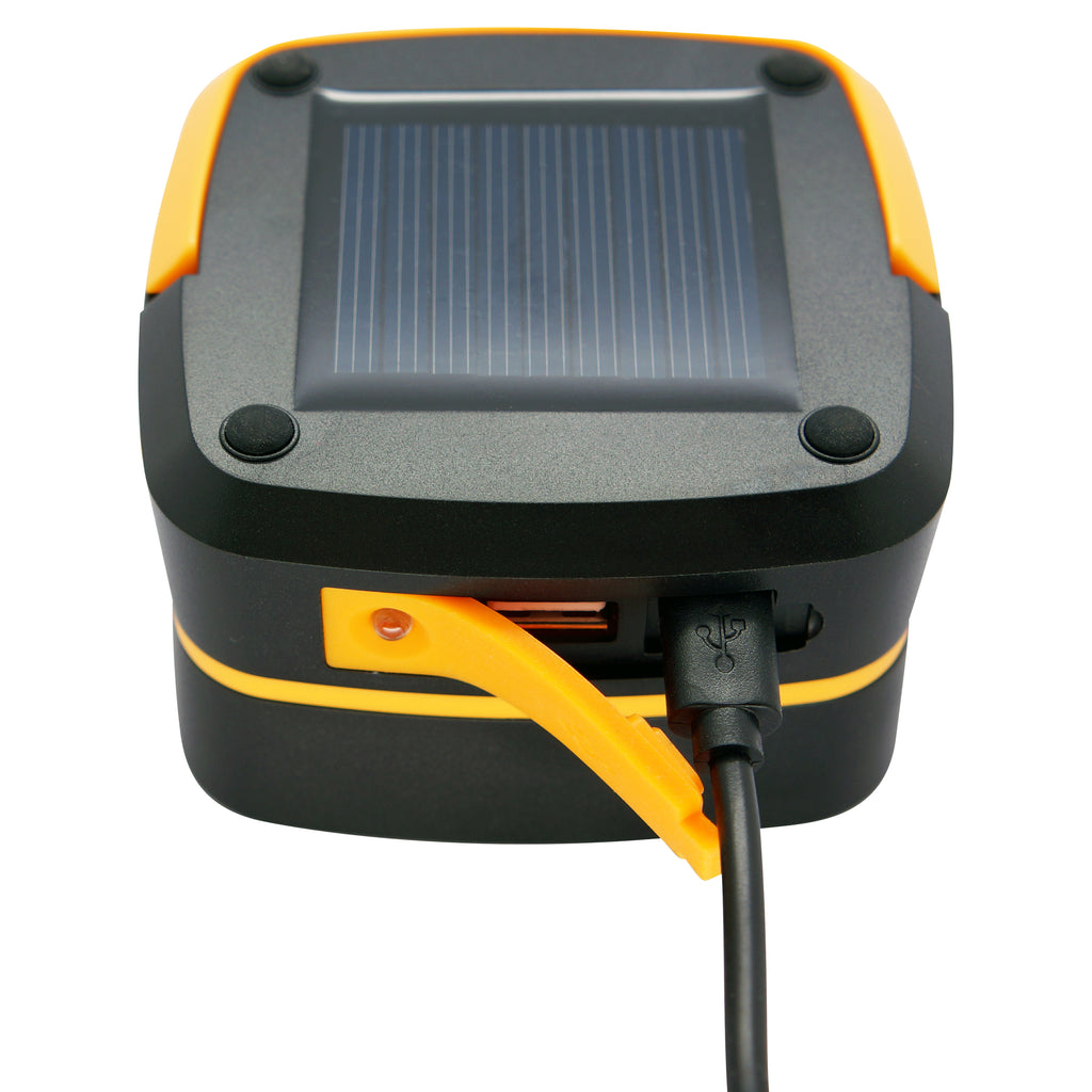 Compact Solar Charging LED Camping Lantern Flashlight For Travel, Camping Fishing - Sun Powered and USB Rechargeable, Portable Mini Collapsible Telescopic Lantern Design with Mobile Phone Charger