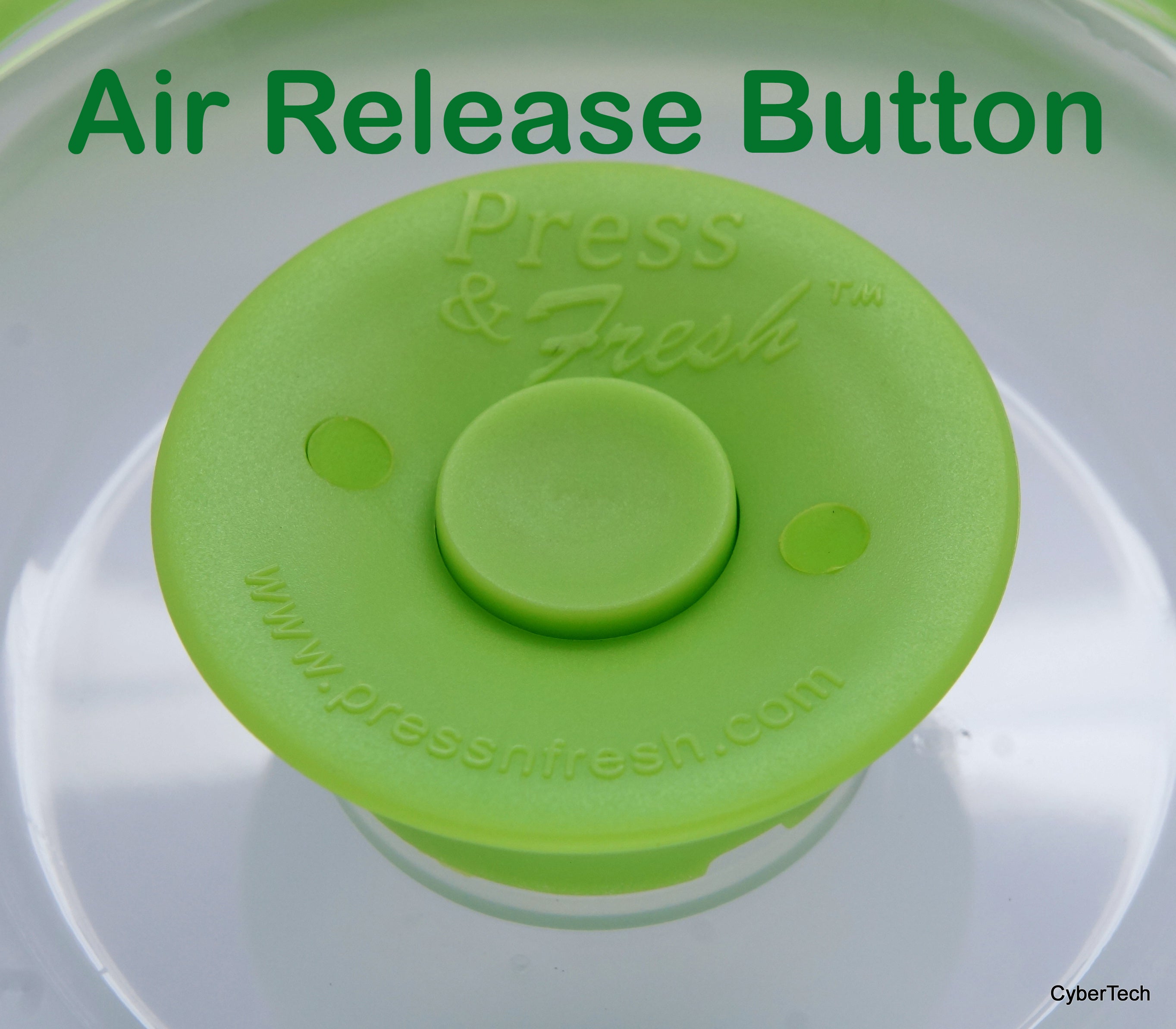 Press n Fresh Universal Vacuum Air-tight Food Sealer Container Plate Platter Lid Cover Topper Dome, Stackable, Safe for Microwave, Dishwasher and BPA Free (9 & 7 inches, Green)
