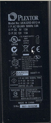 POWER SUPPLY PX-EH25L/PX-EH40L  12 VOLT 5-Pin