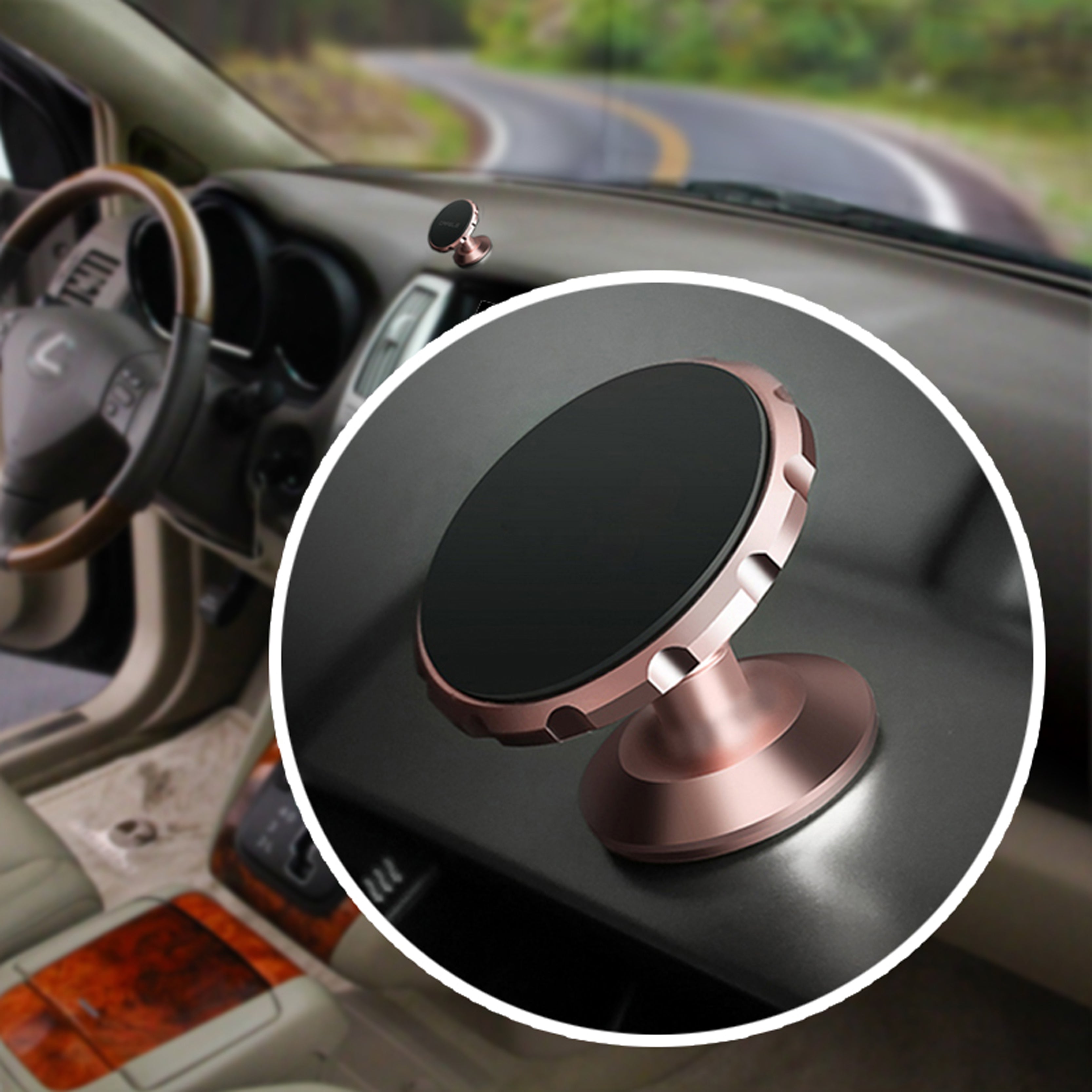 CybreTech 2X Pack Universal Magnetic Air-vent Car Mount with Dash Mount Holders for iPhone, Samsung Galaxy S Series, Note, HTC, Motorola, Google Nexus, Nokia,Blackerry,and Droid Smart Phones/GPS