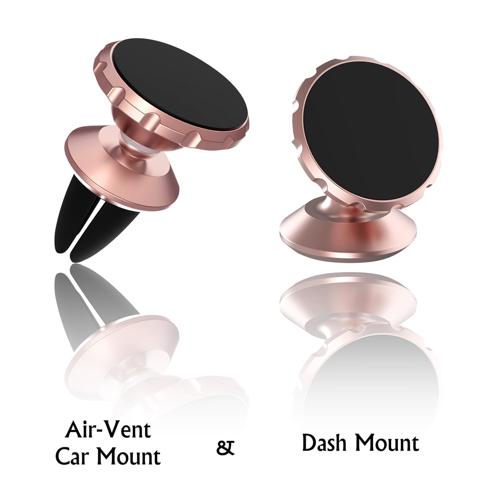 CybreTech 2X Pack Universal Magnetic Air-vent Car Mount with Dash Mount Holders for iPhone, Samsung Galaxy S Series, Note, HTC, Motorola, Google Nexus, Nokia,Blackerry,and Droid Smart Phones/GPS