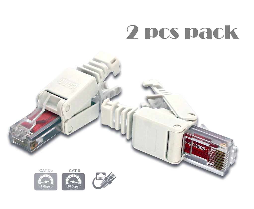 CyberTech RJ45 CAT6 Tool-less Modular Connectors Plugs