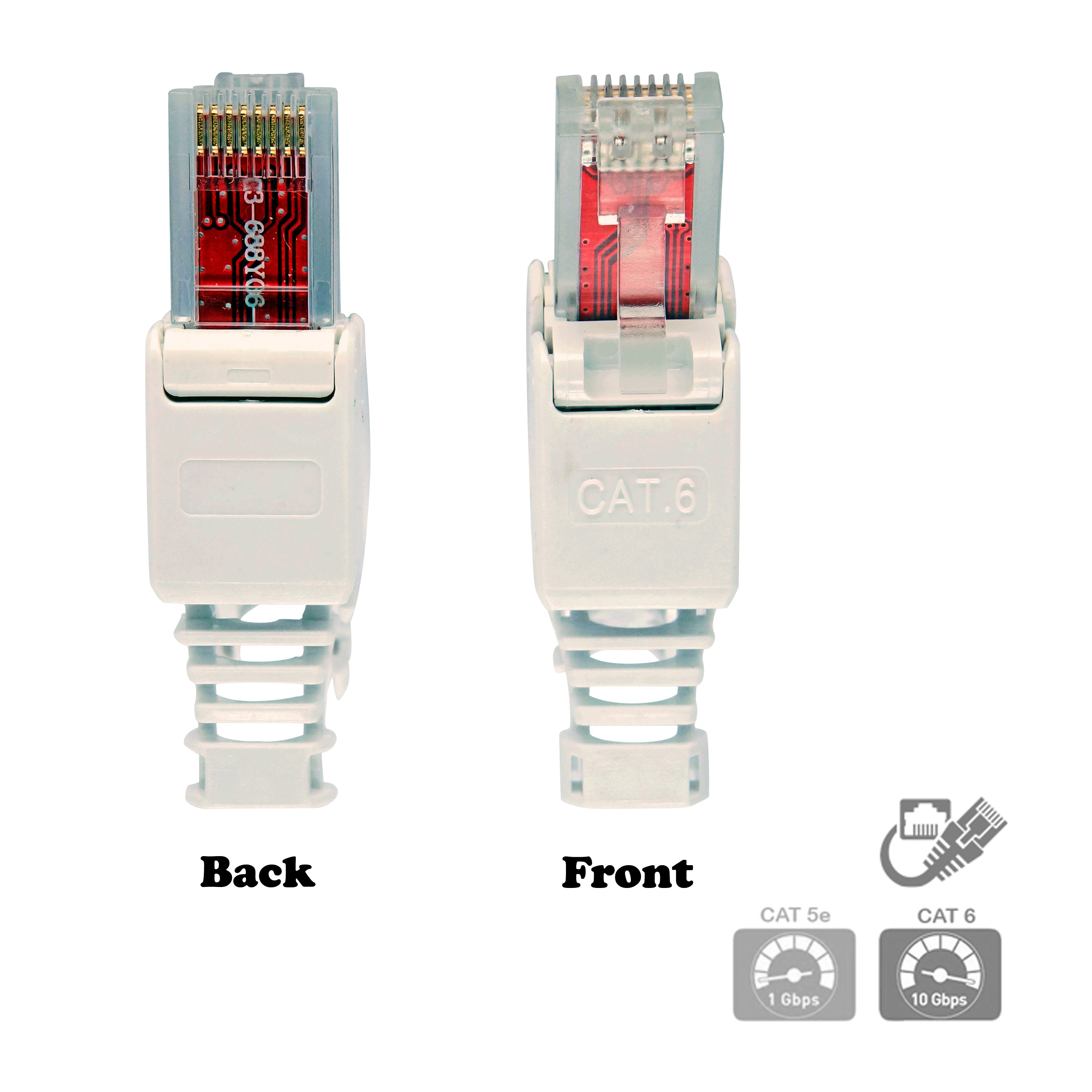 CyberTech RJ45 CAT6 Tool-less Modular Connectors Plugs