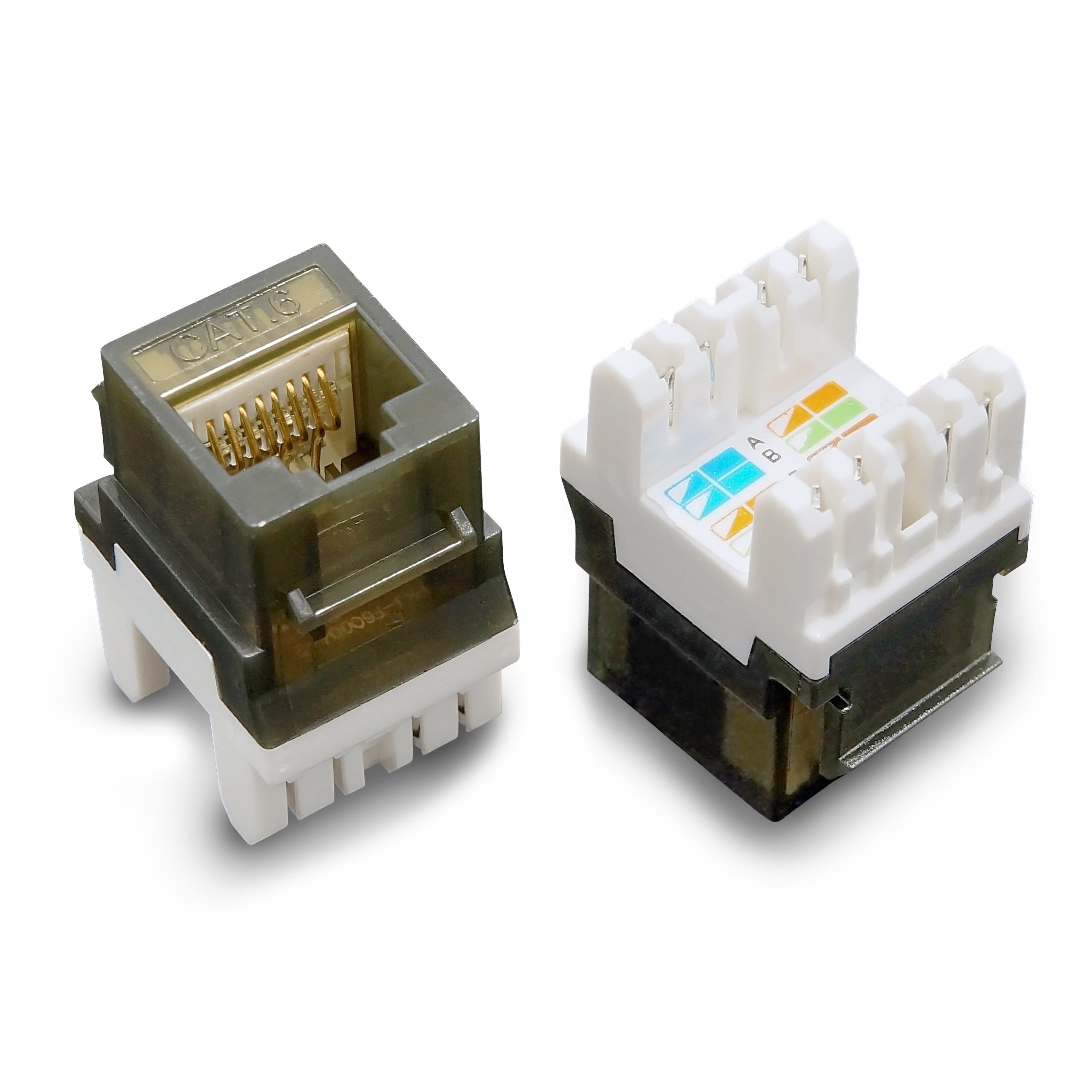 UTP Cat.6A/Cat.6/Cat.5e Gold Plated Keystone Modular Jack with LED