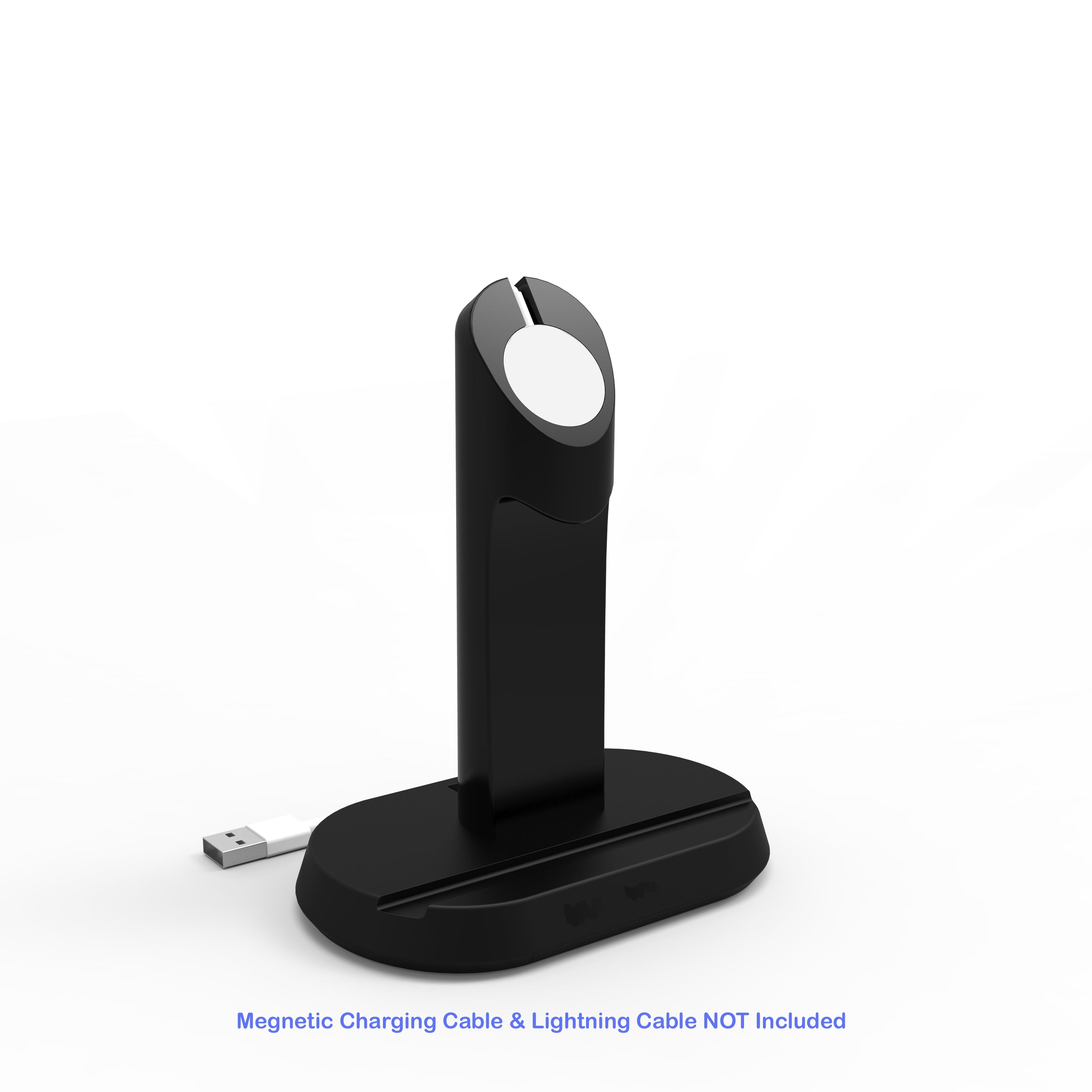 2 in 1 Stand Charging Station Dock cradle holder with Built-in Insert Slots for iPhone & Apple Watch Stand