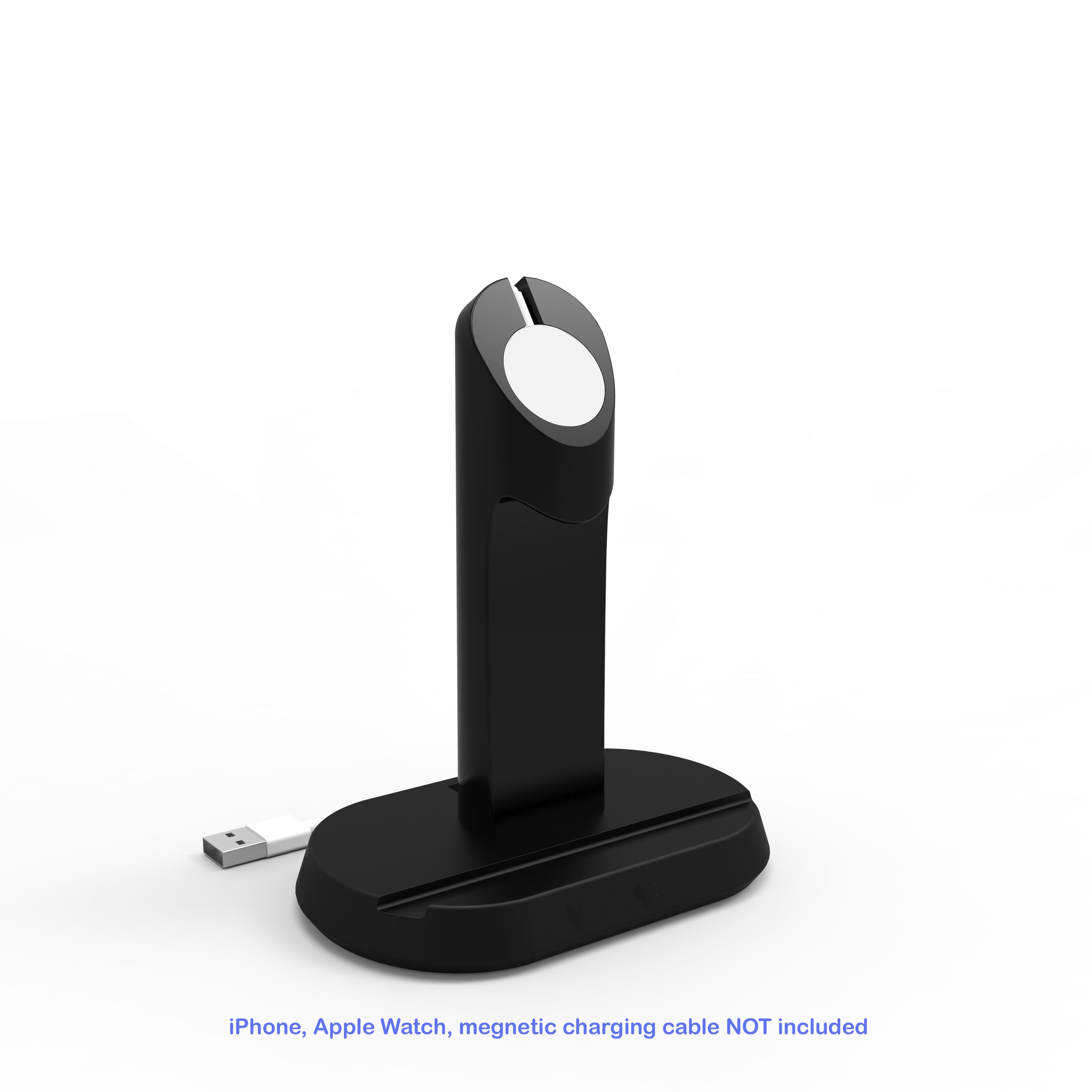 2 in 1 Stand Charging Station Dock cradle holder with Built-in Insert Slots for iPhone & Apple Watch Stand
