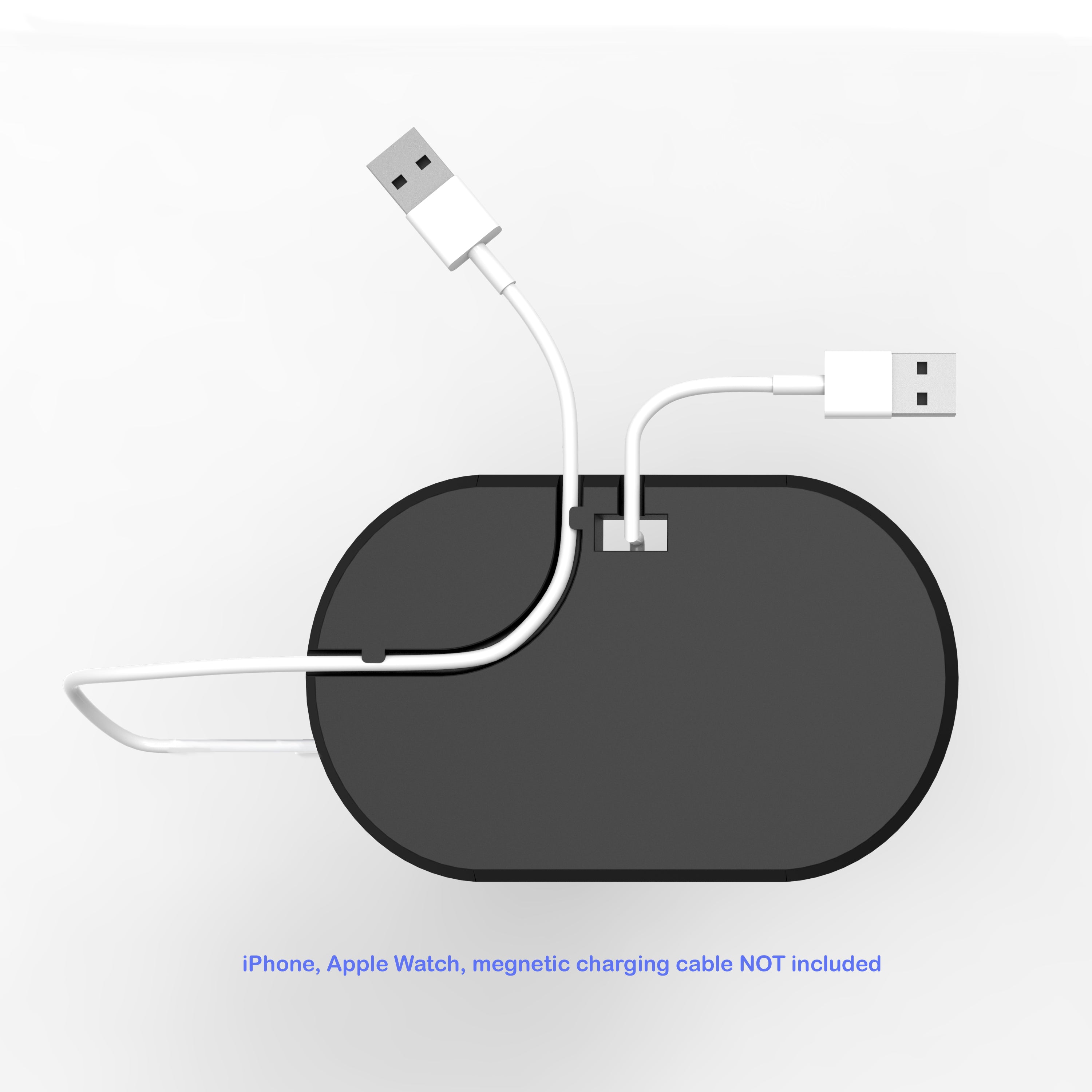 2 in 1 Stand Charging Station Dock cradle holder with Built-in Insert Slots for iPhone & Apple Watch Stand