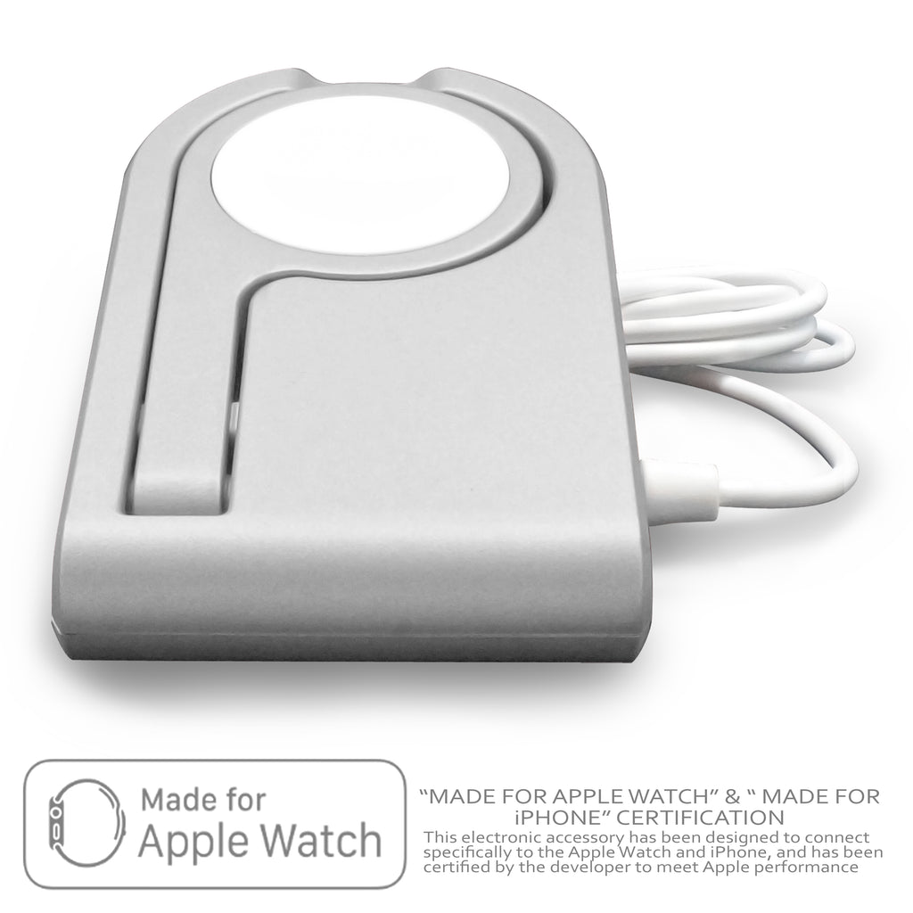 [MFI Certified] Protable Magnetic Charging Dock for All Apple Watch Models with Foldable Design to Enable Nightstand Mode, 3ft Long USB Cable