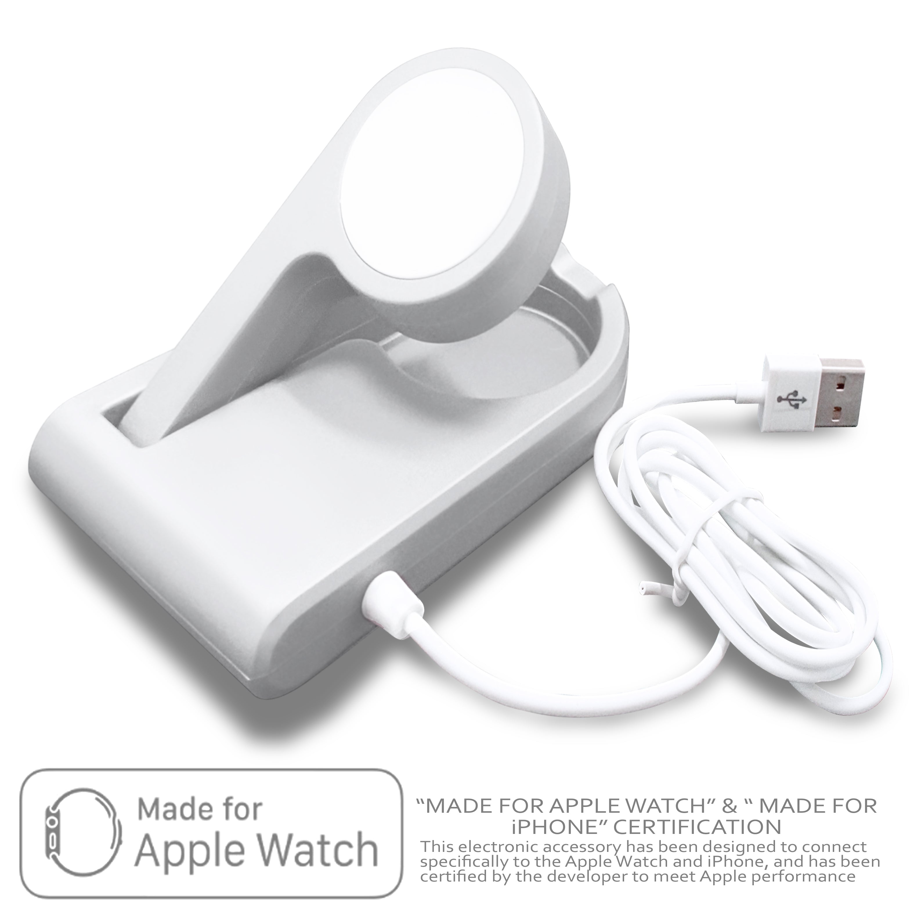 [MFI Certified] Protable Magnetic Charging Dock for All Apple Watch Models with Foldable Design to Enable Nightstand Mode, 3ft Long USB Cable