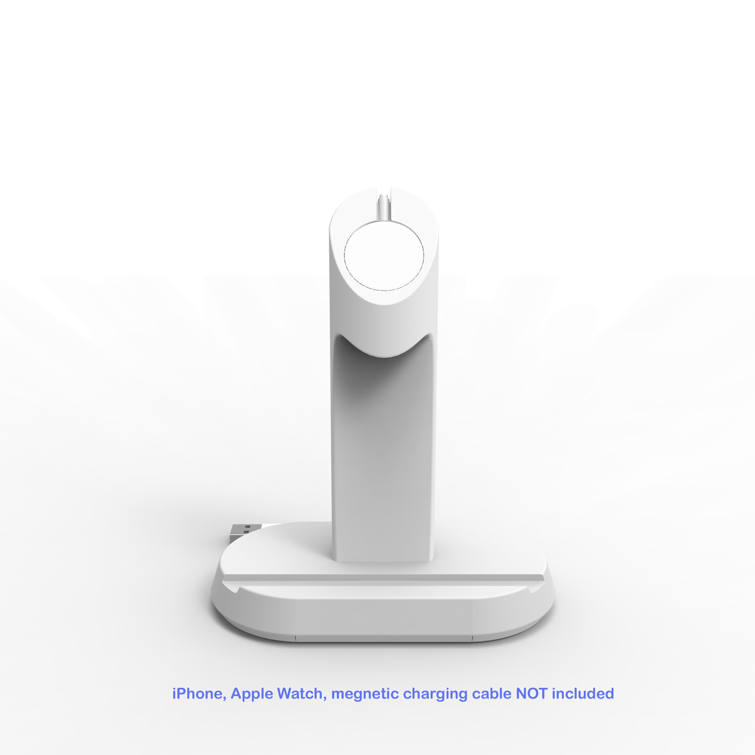 2 in 1 Stand Charging Station Dock cradle holder with Built-in Insert Slots for iPhone & Apple Watch Stand