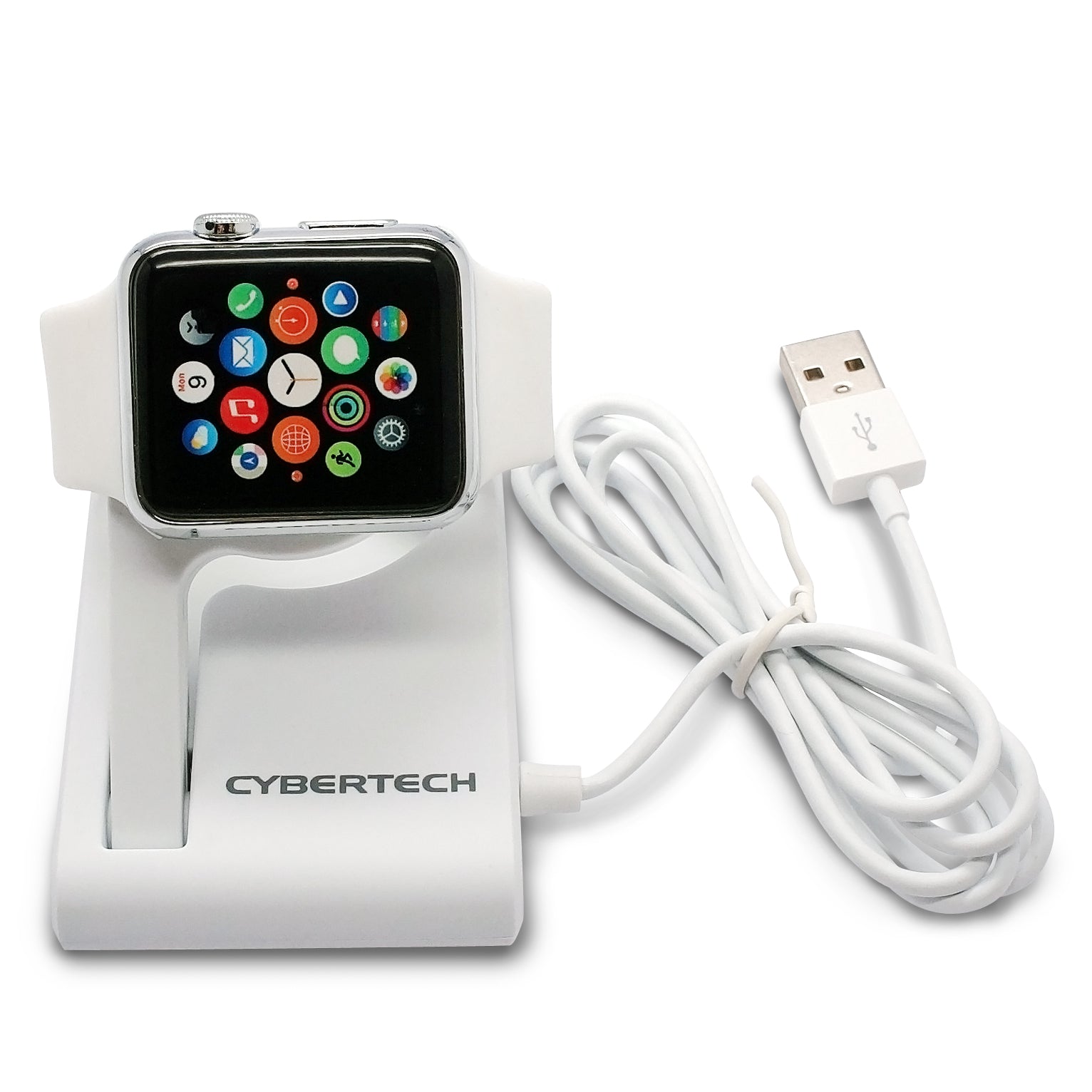 [MFI Certified] Protable Magnetic Charging Dock for All Apple Watch Models with Foldable Design to Enable Nightstand Mode, 3ft Long USB Cable