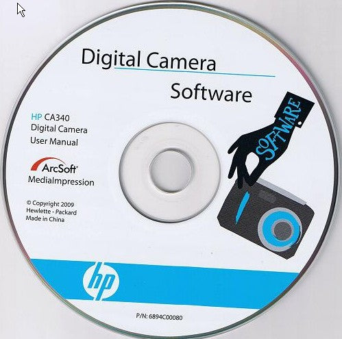 Digital Camera Software CD for hp CA340