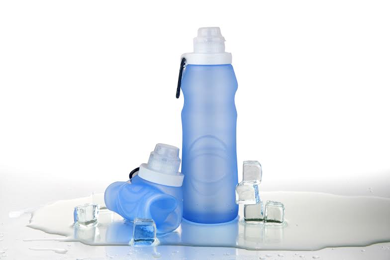 Press n Fresh Silicone Foldable Water Bottle - Perfect for Running, Biking, Jogging, Hiking, Camping, Picnic, Yoga,Travel, and More