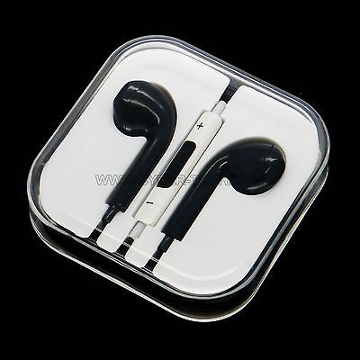 CyberTech Black Earphones w/ Volume Control + Clear Hard Case